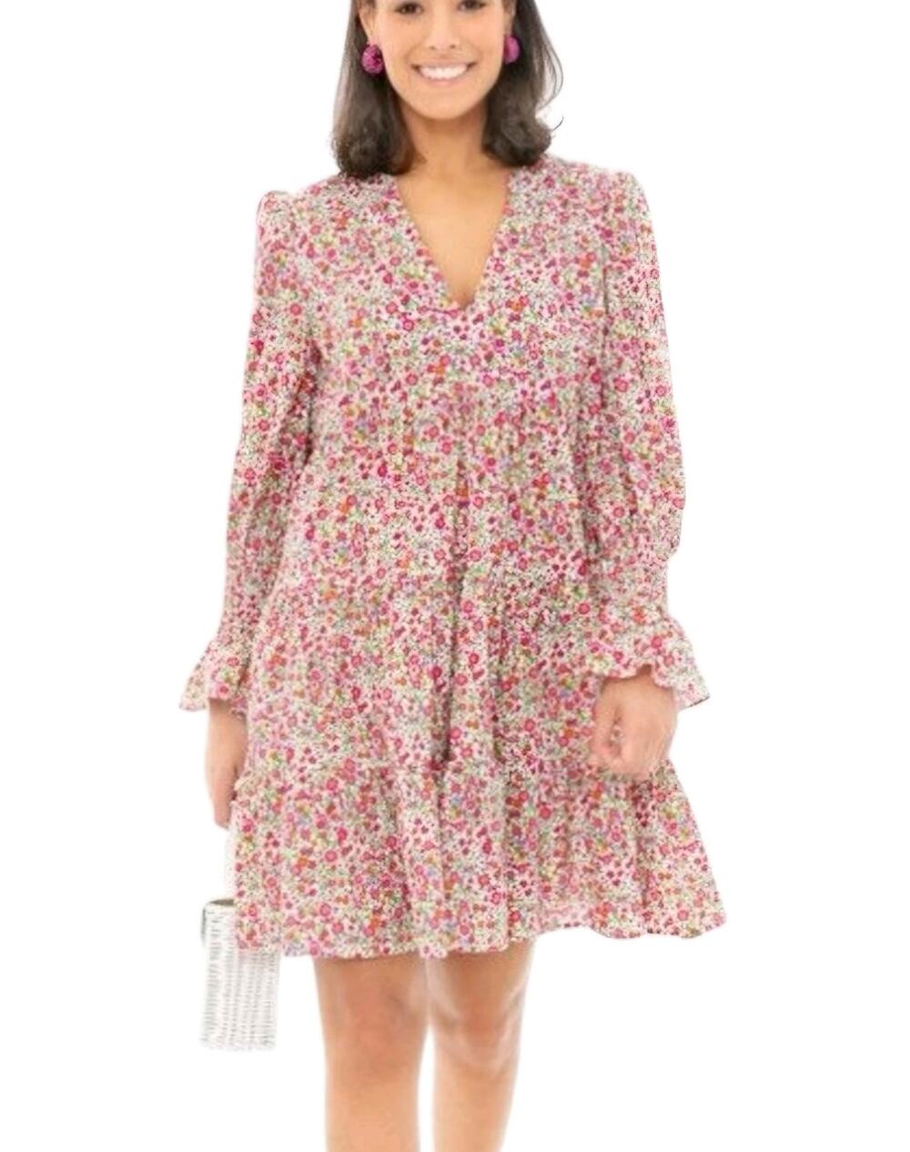 Tuckernuck Pomander Place Floral Tiered Smocked Dress XS